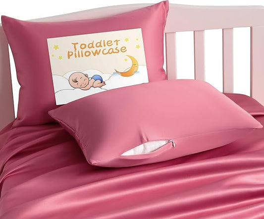 NTBAY Zippered Silk Satin Toddler Pillowcases by NTBAY