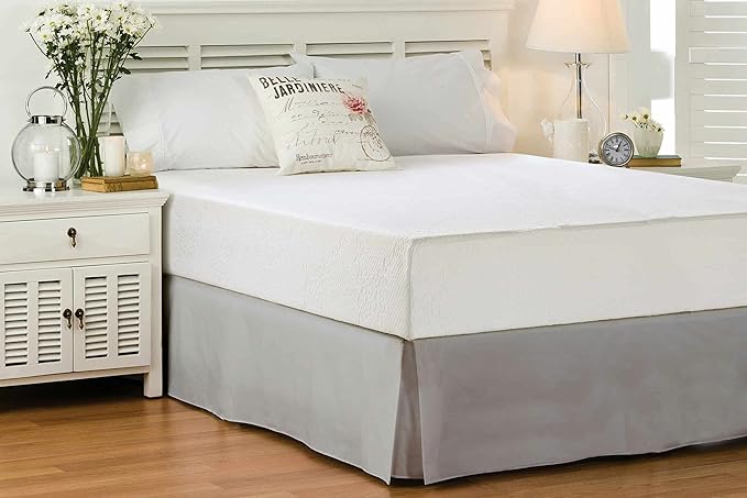 Full Size Bed Skirt 600 TC Egyptian Cotton 18 Inch Drop Easy Fit by WHITECOTTONWORLD