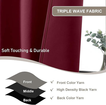 Gwine Short Curtains for Bedroom 45 Inches Long, Short Half Window Kitchen - Image 4