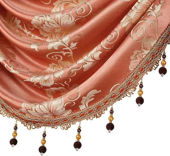 ELKCA European Style Jacquard Single Swag Waterfall Valance - Image 3