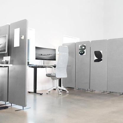 vivo gray freestanding 72 x 66 in privacy shown in use