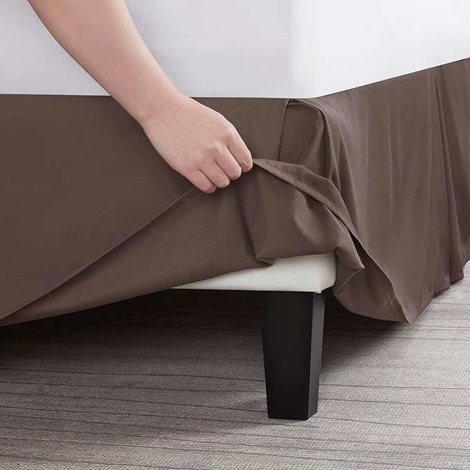 Nestl Dark Brown Full Bed Skirt - Image 5