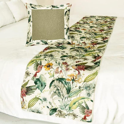 The HomeCentric King Queen Twin Ivory & Multi Designer Queen 74"x18" Bed Runner - Image 5