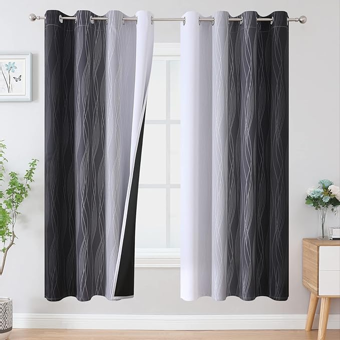 Estelar Textiler Full Room Darkening Blackout Curtains 72 Inch Length 2 Panels by ESTELARTEXTILER