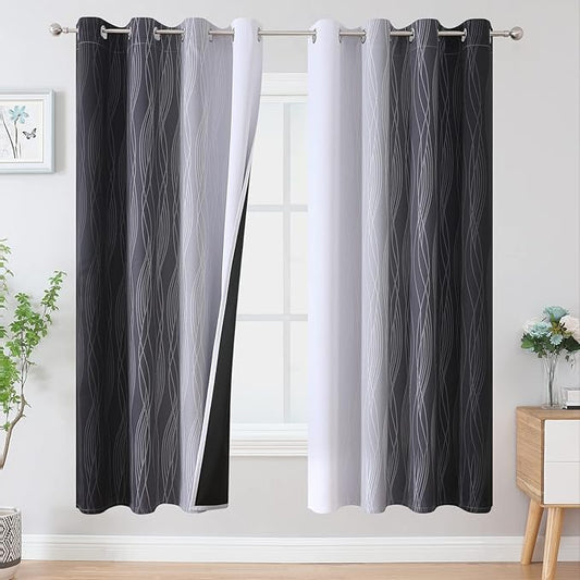 Estelar Textiler Full Room Darkening Blackout Curtains 72 Inch Length 2 Panels by ESTELARTEXTILER