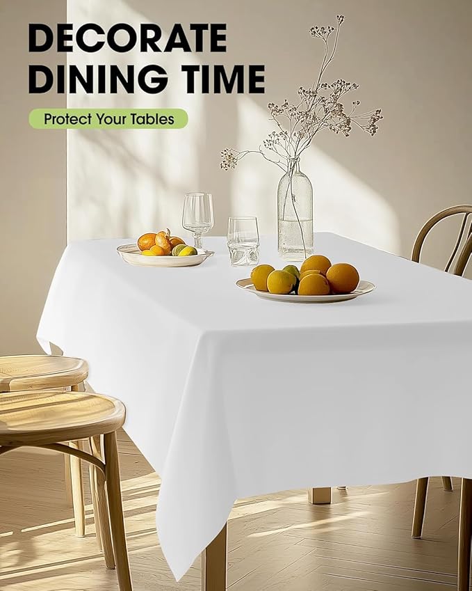 Pureegg Rectangle Table Cloth 60" x 102" – 8 Packs, Durable Polyester - Image 9