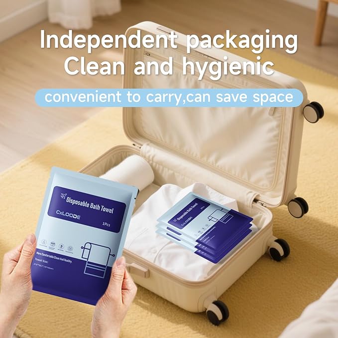 Disposable Bath Towels for Travel, Baby-Safe Disposable Towels Zero Fluorescent - Image 6