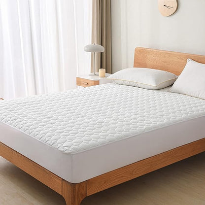 Queen Size Waterproof Mattress Protector Fitted Quilted Mattress Pad Cover - Image 7