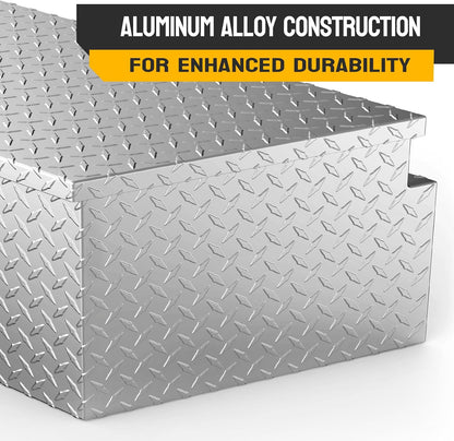 tuffiom 39" aluminum trailer tongue box, heavy duty, side view