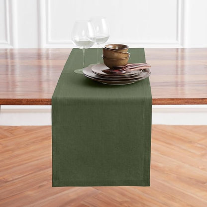 Solino Home Linen Desert Green Table Runner 36 Inches - Image 2