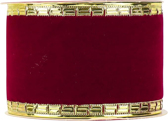 MEEDEE Burgundy Velvet Ribbon 2.5 Inch Dark Red Christmas Ribbon 10 Yards - Image 9