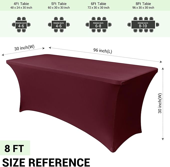 Obstal 8Ft Stretch Spandex Table Cover - Image 4