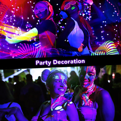 Halloween LED Black Light: 15W Spot Lights Outdoor UV Spotlight for Halloween Christmas | 2 PacK 110V Plug-in Blacklight with IP65 Waterproof for Party Body Paint Fluorescent Poster Neon Glow