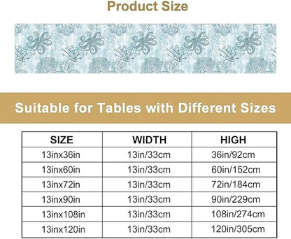 Coastal Sea Shell Starfish Table Runner Summer Ocean Beach Table Runner - Image 4