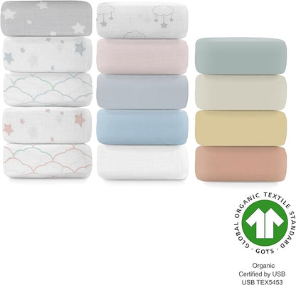 Newton Baby Fitted Mini Crib Sheets | Organic Muslin Cotton, Breathable & Soft - Image 6