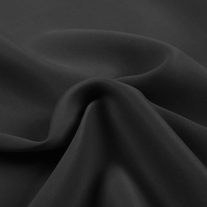 TWOPAGES Black Pinch Pleated Room Darkening Curtain 96 Inches Long, Solid - Image 4