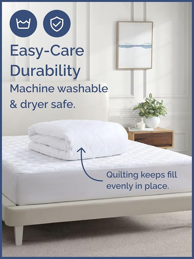 Quilted Fitted Mattress Pad Full Size - Image 6