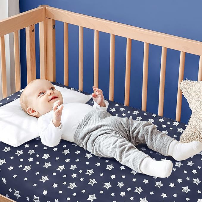 Crib Sheets for Boys or Girls 4 Pack, Fitted Crib Sheet for Standard Size Crib - Image 3