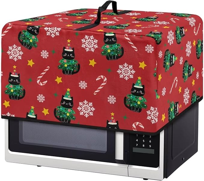 Microwave Ovens Dust Cover, Christmas Cat Polyester Waterproof Countertop by Unknown