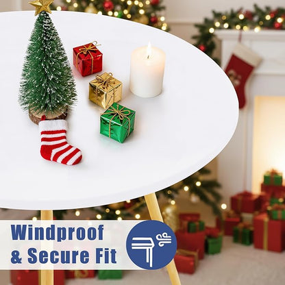 Round Spandex Tablecloth, Elastic Fitted Waterproof Tablecloths - Image 3