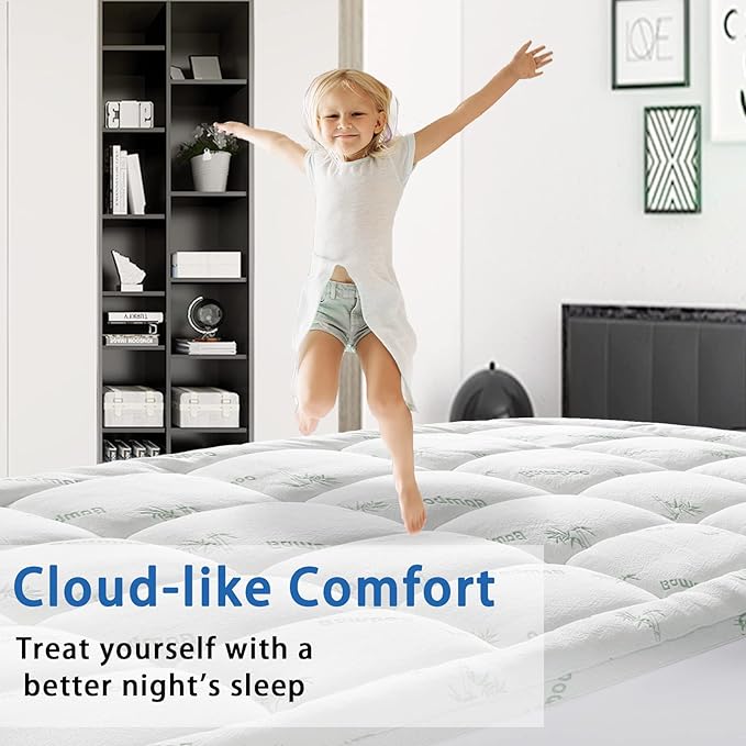 Mattress Topper Short Queen RV Size, Cooling Extra Thick Breathable Viscose - Image 4