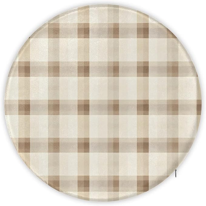 Gingham Check Foam Padded Seat Cushion - Image 5