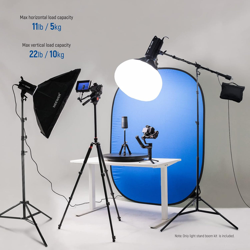 NEEWER Air Cushioned Aluminum Light Stand, 9.8ft/3m Adjustable Photography St...