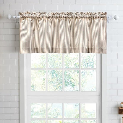 July Joy Cotton Valance Curtains 18 Inches Long Country Kitchen Curtains Rod by JulyJoyColorfulHomeCurtains