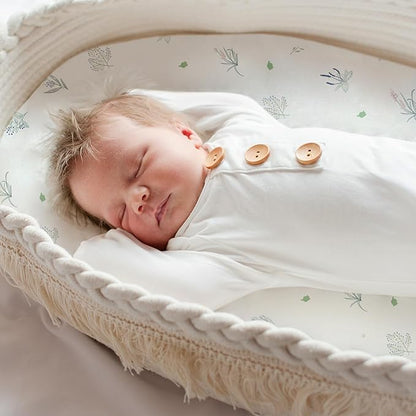Gllquen Baby Bassinet Sheets 4 Pack, Breathable Cozy Fitted Mattress Sheet - Image 8