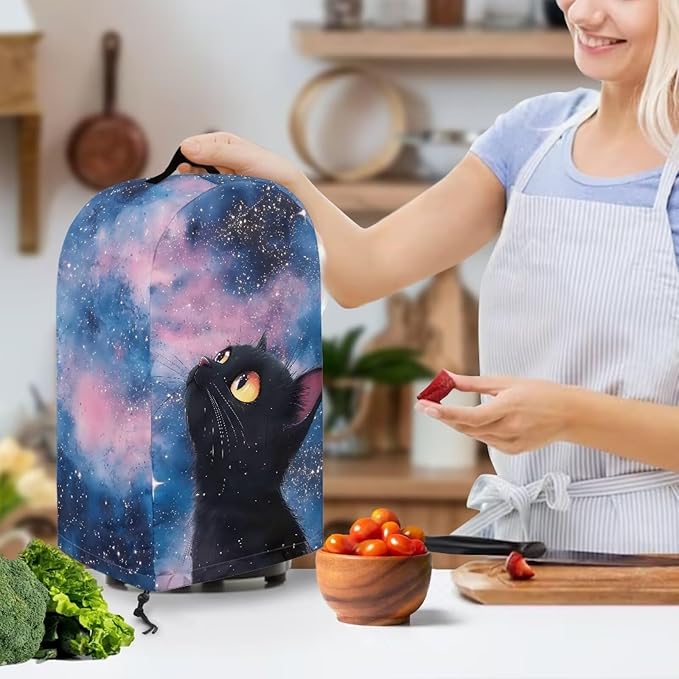 Black Cats Starry Sky Blender Cover Dust Cover Appliance Dust Cover - Image 3
