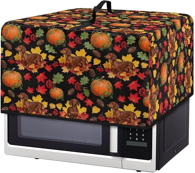 Microwave Dust Cover, Thanksgiving Dog Heat-Resistant Waterproof Polyester by Unknown