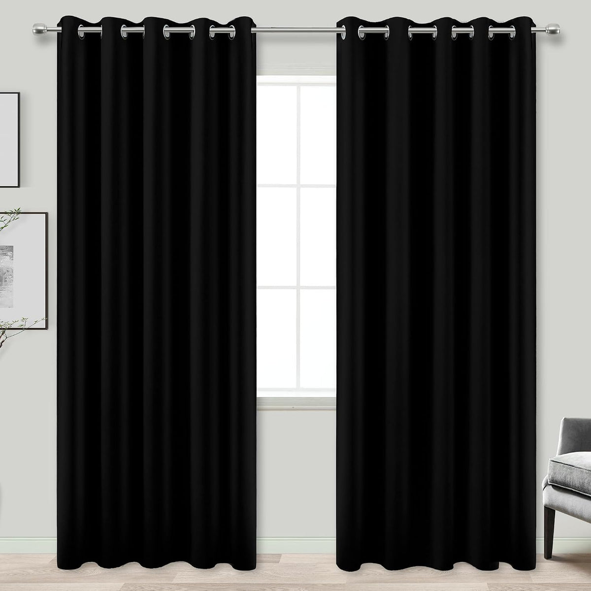 blackout curtains 72 inch extra wide for bedroom, main product view