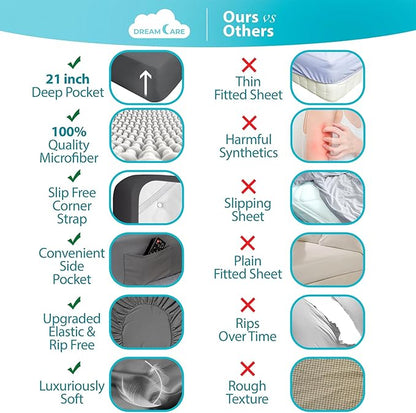 DREAMCARE King Size Sheets Set - Image 8