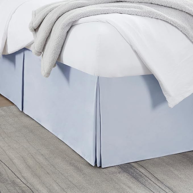 Nestl Ice Blue Twin Bed Skirt by Nestl