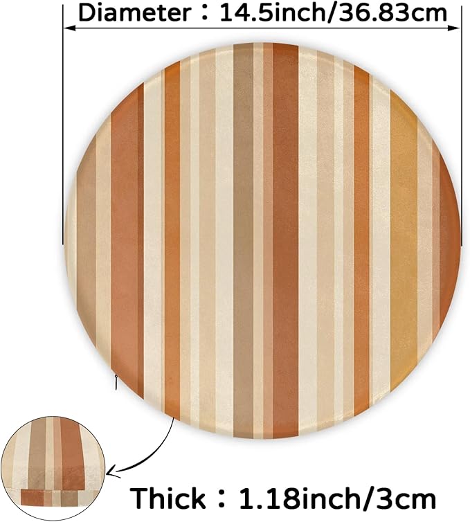 Stripes Pattern Geometric Foam Padded Seat Cushion - Image 3