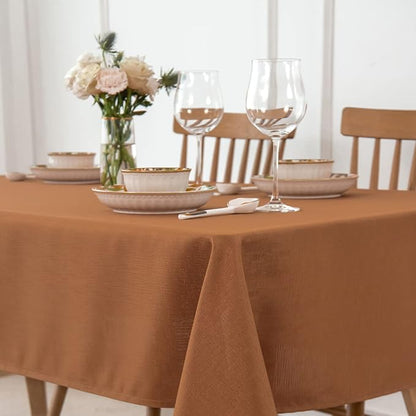 maxmill 2 Pack Fall Tablecloth Rectangle 52 x 70 Inch Spillproof Wrinkle - Image 3