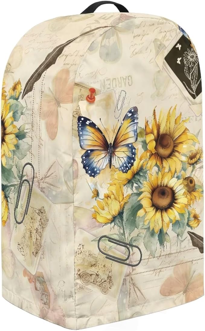 Butterfly Sunflower Blender Dust Cover Stand Mixer or Coffee Maker Appliance - Image 4