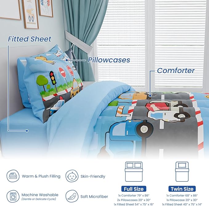 Transportation Kids Bedding Set - Image 6