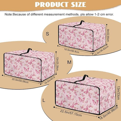 Pink Butterfly Print Microwave Oven Dust Cover Polyester-Linen Fabric Dust Cover - Image 6