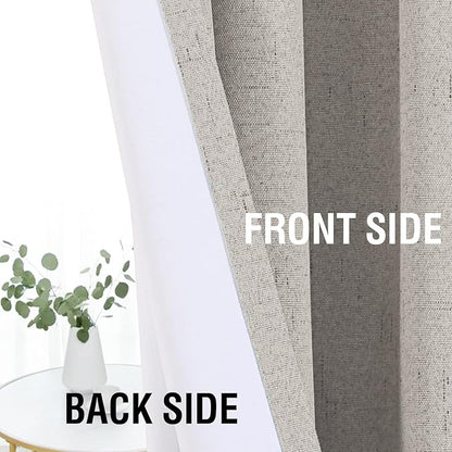 H.VERSAILTEX Linen Look 100% Blackout Curtains 63 Inches Long - Image 7