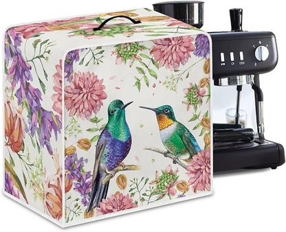 Mumeson Hummingbird Floral Coffee Maker Cover Washable Coffee Machine Cover - Image 5