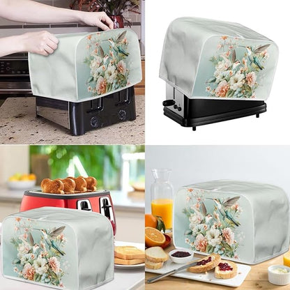 Hummingbird Toaster Cover Blender Cover Set Flower Kitchen Appliance - Image 2