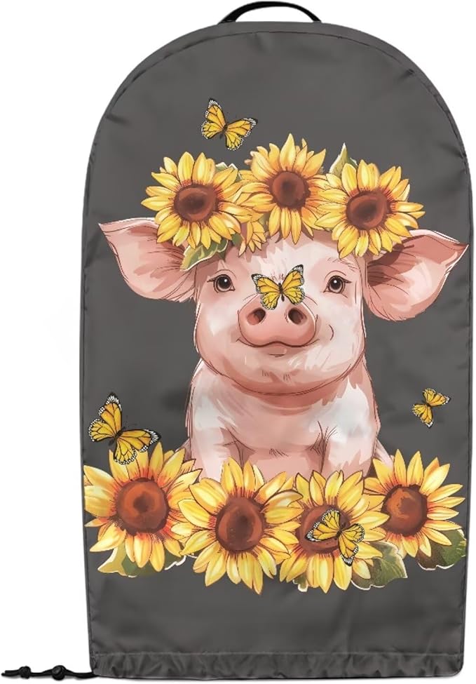 Pig Sunflower Pattern Blender Dust Cover, Drawstring Stand Mixer or Coffee - Image 2