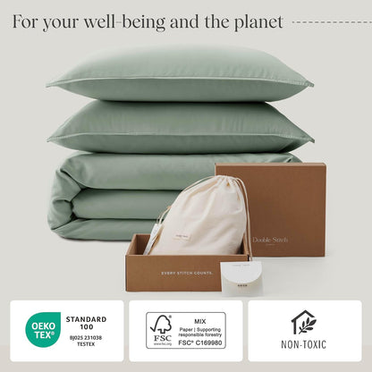 double stitch cotton tencel duvet cover - king, package contents