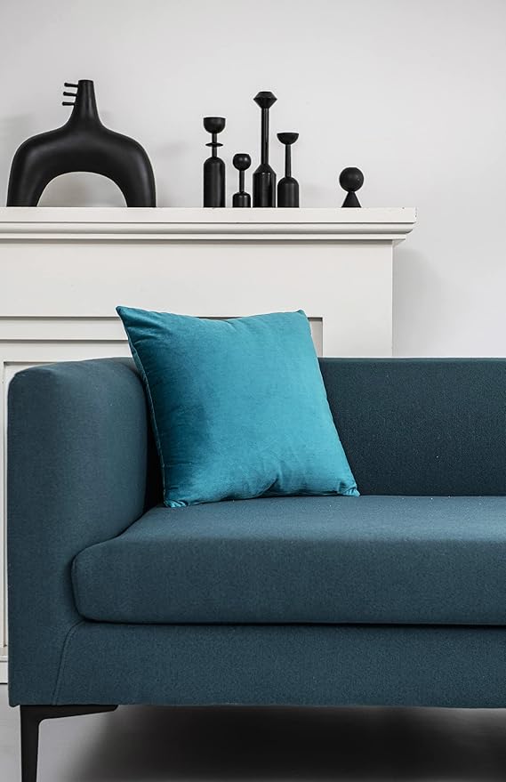 26x26 Euro Pillow Covers : 2 Pack Cozy Soft Velvet Oversized Couch Pillow Shams - Image 3