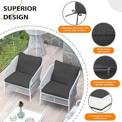 Sundale Outdoor Olefin Deep Seat Cushion, Patio Chair Cushion and Pillow - Image 4