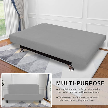 Easy-Going Stretch Futon Slipcover Armless Sofa Cover Furniture Protector - Image 4