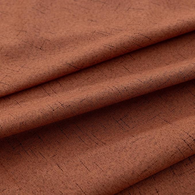 KOUFALL Bohemian Curtains for Living Room, Back Tab Terracotta Boho Farmhouse - Image 7