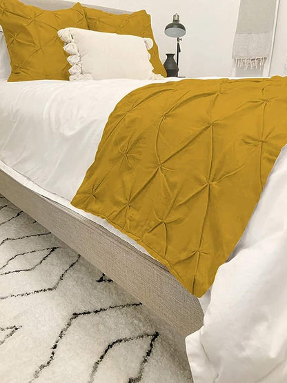 Bed Runner Set - 100% Pure Cotton 800 Thread Count - Luxury 1 Pinch Pleated Bed - Image 3