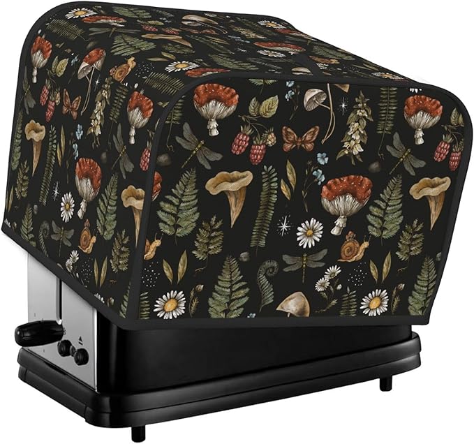 Vintage Witch Leaves Plant Mushroom 4 Slice Toaster Cover, Waterproof Toaster by Unknown